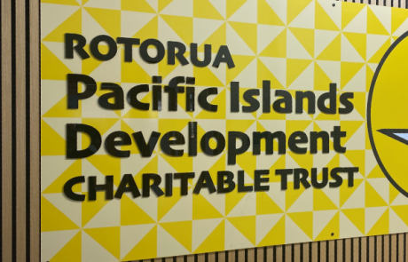 Rotorua Pacific Islands Development Charitable Trust signage installed by StarSign at their building on Arthur Street