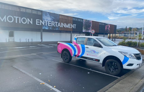 motionentertainment_sign.webp Fascia Signage constructed by Starsign for Motion Entertainment on Te Ngae Road